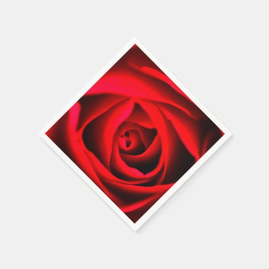 Rode roze bloem servet (Hoek)