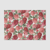 Rode & Roze Bloemen Bloemen Bloemweefsel Papier (Voorkant)