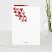 Rode Roze Bloemen Galentijns Dag Vrienden Feestdagen Kaart (Achterkant)