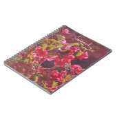 Rode Roze Bloemen in Zonneschijn Journal Notebook Notitieboek (Linkerzijde)