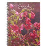 Rode Roze Bloemen in Zonneschijn Journal Notebook Notitieboek (Voorkant)