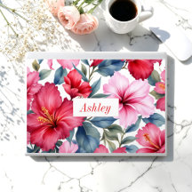 Rode Roze Bloemen Kleurrijke HP Laptop Skin