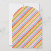 Rode Roze Bloemen Rainbow Kinderen Verjaardagsuitn Kaart (Achterkant)