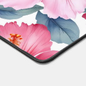 Rode Roze Bloemen Waterverf compactspiegel Bureaumat (Hoek)