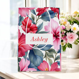 Rode Roze Bloemen Waterverf Hibiscus Elegant Medium Cadeauzakje