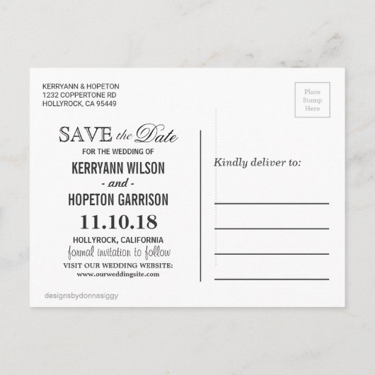 Rode & Roze Bloemen & Zilveren Glitter Save the Da Aankondigingskaart (Achterkant)