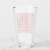 Rode Roze Bloemige Naadloze Patroon Donkere Esthet Glas (Achterkant)