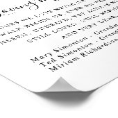 Rode Roze Bloemige Trouw Herdenking Bord Poster (Hoek)