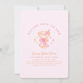 Rode Roze Cocktail Bruiloft Feest Boog Kaart (Voorkant)