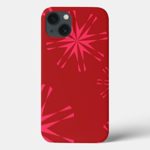 Rode, roze, coole trendmatige, moderne sterrenbloe Case-Mate iPhone case