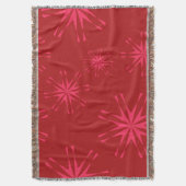 Rode, roze, coole trendmatige, moderne sterrenbloe deken (Voorkant Verticaal)