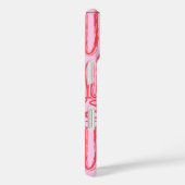 Rode Roze Curve Golflijn Abstract Moderne Meisje Case-Mate iPhone Case (Achterkant / Rechts)