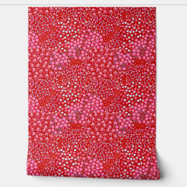 Rode Roze Ditsy Bloemen Kleurrijke Tuinbloemen Behang