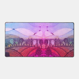 Rode & roze Doodle Desk Mat