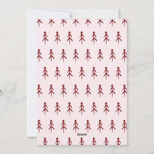 Rode Roze Doodle Foto Lijst Kerst Feestdagenkaart (Achterkant)