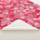 Rode Roze Driehoek Patroon Sherpa Deken (3/4)