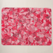 Rode Roze Driehoek Patroon Sherpa Deken (Voorkant (horizontaal))