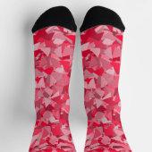 Rode Roze Driehoek Patroon Sokken (Top)