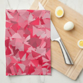 Rode Roze Driehoek Patroon Theedoek (Quarter Fold)
