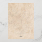  rode roze Elegant Quinceañera Real Gold Folie Uitnodiging (Achterkant)