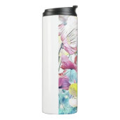 Rode, roze en gele bloemen thermosbeker (Gedraaid links)