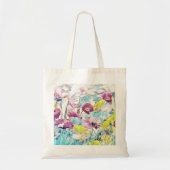 Rode, roze en gele bloemen tote bag (Voorkant)