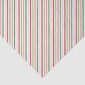 Rode, roze en groene strepen kerstpatroon tissuepapier (Detail)