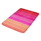 Rode, roze en Oranje strepen Badmat (Gekanteld)