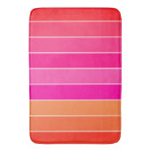 Rode, roze en Oranje strepen Badmat (Voorkant Verticaal)