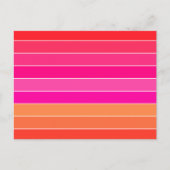 Rode, roze en Oranje strepen Briefkaart (Voorkant)