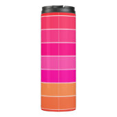 Rode, roze en Oranje strepen Thermosbeker (Achterkant)