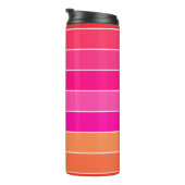 Rode, roze en Oranje strepen Thermosbeker (Geroteerd rechts)