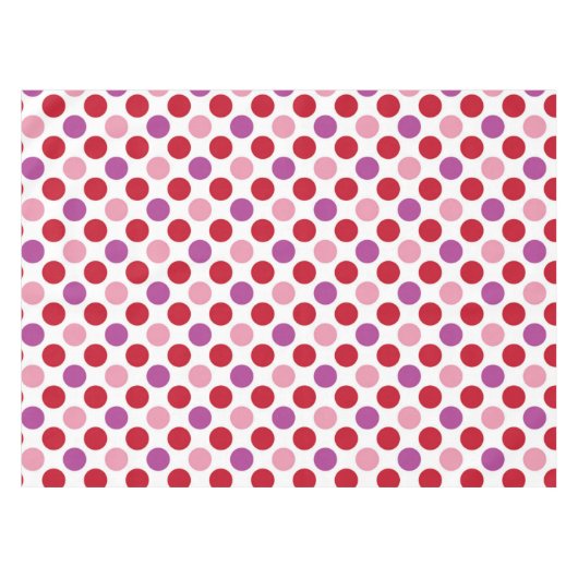 Rode, roze en Paarse pokkendots Tafelkleed (Voorkant (Horizontaal))