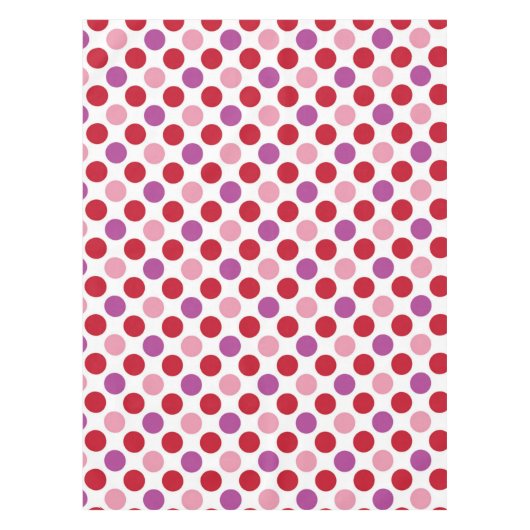 Rode, roze en Paarse pokkendots Tafelkleed (Voorkant)