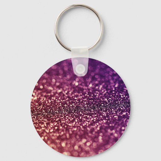 Rode roze en Paarse spaarpjes met glitter design Sleutelhanger (Voorkant)