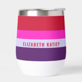 Rode, roze en Paarse streepjespatroon (Links)