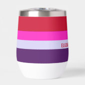 Rode, roze en Paarse streepjespatroon (Voorkant)