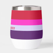 Rode, roze en Paarse streepjespatroon (Achterkant)