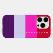 Rode, roze en Paarse streepjespatroon Case-Mate iPhone Case (Achterkant (horizontaal))