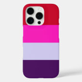 Rode, roze en Paarse streepjespatroon Case-Mate iPhone Case (Achterkant)