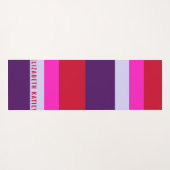 Rode, roze en Paarse streepjespatroon Yogamat (Achterkant (horizontaal))