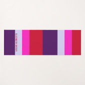Rode, roze en Paarse streepjespatroon Yogamat (Voorkant (horizontaal))