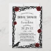 Rode roze en Thorn Rustic Fairytale Vrijgezellenfe Kaart (Voorkant)