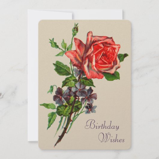 Rode roze en Violet Kaart (Voorkant)