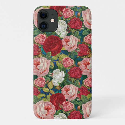  rode, roze en witte rozen Case-Mate iPhone case (Achterkant)