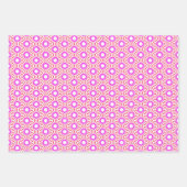 Rode, roze en witte sterren inpakpapier vel (Voorkant 3)