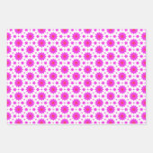 Rode, roze en witte sterren inpakpapier vel (Voorkant 2)