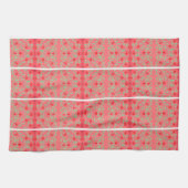 Rode roze en witte streep handdoek (Horizontaal)