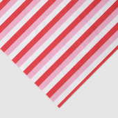Rode, roze en witte strepen tissuepapier (Detail)
