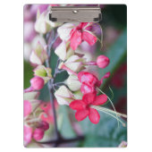 Rode roze en witte tropische bloemen klembord (Voorkant)